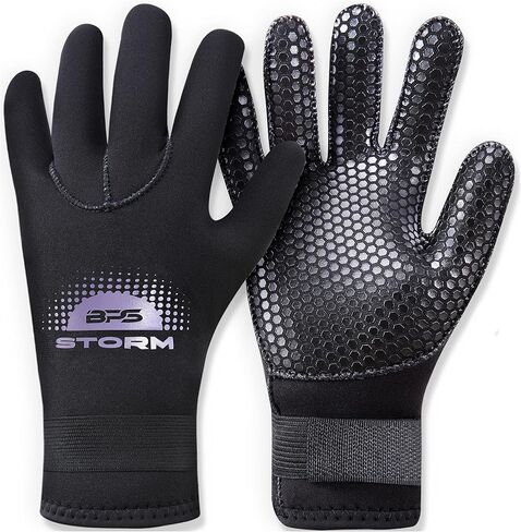 BPS Water Gloves, 3mm & 5mm Neoprene Five Finger Wetsuit Gloves for Diving, Snorkeling, Kayaking, Surfing, Winter, Canoeing, Kayaking and Other Water Sports in Saudi Arabia
