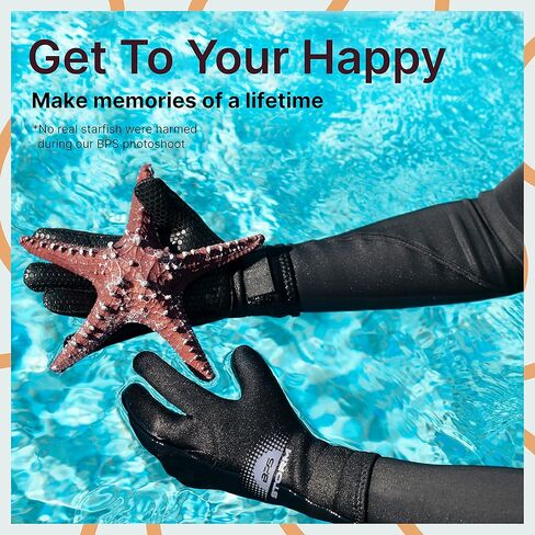 BPS Water Gloves, 3mm & 5mm Neoprene Five Finger Wetsuit Gloves for Diving, Snorkeling, Kayaking, Surfing, Winter, Canoeing, Kayaking and Other Water Sports in Saudi Arabia