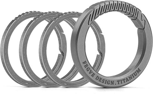TISUR Titanium Key Rings for Keychains 6Pcs SUS D-Rings in Saudi Arabia