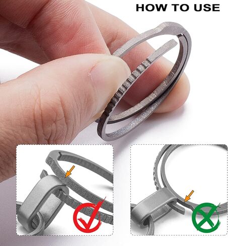 TISUR Titanium Key Rings for Keychains 6Pcs SUS D-Rings in Saudi Arabia