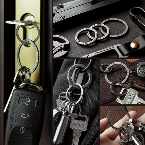 TISUR Titanium Key Rings for Keychains 6Pcs SUS D-Rings in Saudi Arabia