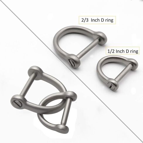 TISUR Titanium Key Rings for Keychains 6Pcs SUS D-Rings in Saudi Arabia