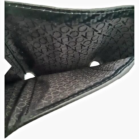 Calvin Klein Men's Compact Genuine Leather Wallet with RFID Protection, Black, Compact, Classic in Saudi Arabia