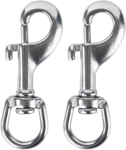 خطافات غوص دوارة من AOWESM، مشبك غوص من الفولاذ المقاوم للصدأ بدرجة بحرية 316، مشبك زناد ذو طرف واحد عالي التحمل، مشبك سارية العلم (قطعتان) in Kuwait