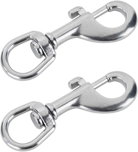 خطافات غوص دوارة من AOWESM، مشبك غوص من الفولاذ المقاوم للصدأ بدرجة بحرية 316، مشبك زناد ذو طرف واحد عالي التحمل، مشبك سارية العلم (قطعتان) in Kuwait