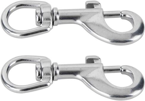 خطافات غوص دوارة من AOWESM، مشبك غوص من الفولاذ المقاوم للصدأ بدرجة بحرية 316، مشبك زناد ذو طرف واحد عالي التحمل، مشبك سارية العلم (قطعتان) in Kuwait