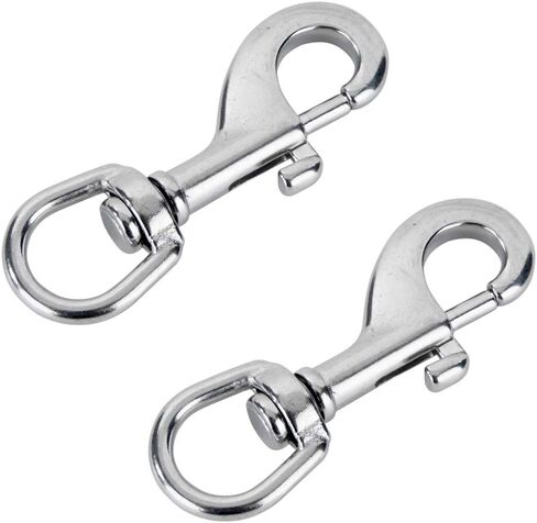 خطافات غوص دوارة من AOWESM، مشبك غوص من الفولاذ المقاوم للصدأ بدرجة بحرية 316، مشبك زناد ذو طرف واحد عالي التحمل، مشبك سارية العلم (قطعتان) in Kuwait