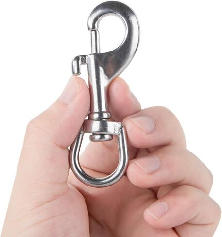 خطافات غوص دوارة من AOWESM، مشبك غوص من الفولاذ المقاوم للصدأ بدرجة بحرية 316، مشبك زناد ذو طرف واحد عالي التحمل، مشبك سارية العلم (قطعتان) in Kuwait