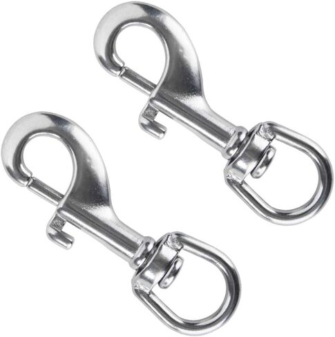 خطافات غوص دوارة من AOWESM، مشبك غوص من الفولاذ المقاوم للصدأ بدرجة بحرية 316، مشبك زناد ذو طرف واحد عالي التحمل، مشبك سارية العلم (قطعتان) in Kuwait