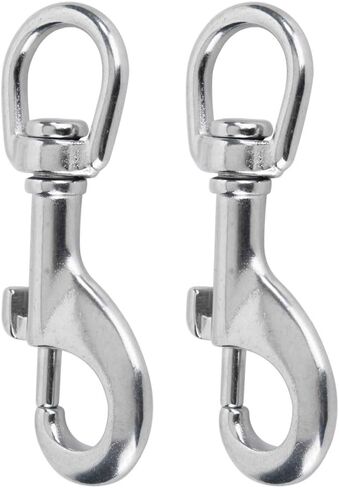 خطافات غوص دوارة من AOWESM، مشبك غوص من الفولاذ المقاوم للصدأ بدرجة بحرية 316، مشبك زناد ذو طرف واحد عالي التحمل، مشبك سارية العلم (قطعتان) in Kuwait