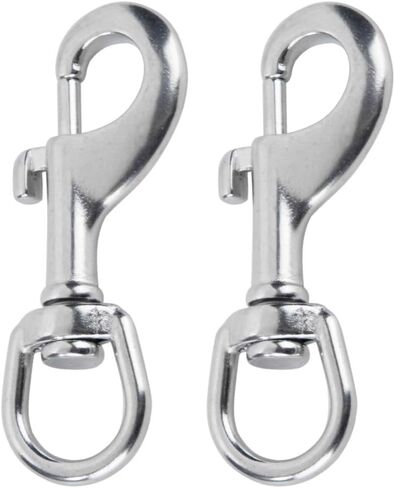 خطافات غوص دوارة من AOWESM، مشبك غوص من الفولاذ المقاوم للصدأ بدرجة بحرية 316، مشبك زناد ذو طرف واحد عالي التحمل، مشبك سارية العلم (قطعتان) in Kuwait