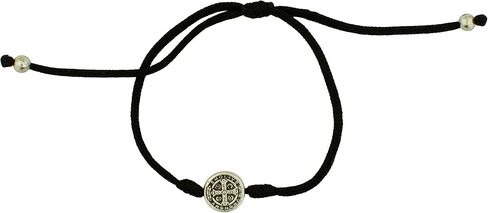 Saint Benedict Bracelet | Adjustable Cord with St. Ben Medal | Patron Saint of Students and Europe | Great Catholic Gift for First Holy Communion or Confirmation in Kuwait