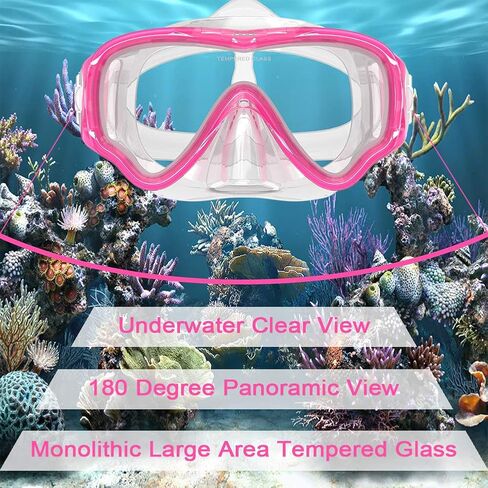 WACOOL المراهقين الشباب الاطفال الغوص الغوص السباحة قناع السباحة مكافحة الضباب المغلفة الزجاج الغوص مكافحة سبلاش in Kuwait