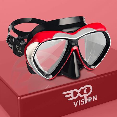 Adult Scuba Diving Mask, Anti-Fog Snorkel Goggles Tempered Glass Swim Mask Goggles with Nose Cover Professional Snorkeling Gear for Diving Snorkeling in Kuwait