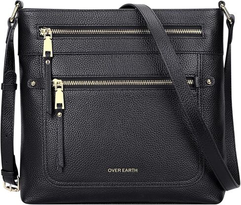 اوفر ايرث حقائب طويلة تمر بالجسم للنساء، محافظ جلدية للنساء مع جيوب متعددة in Kuwait