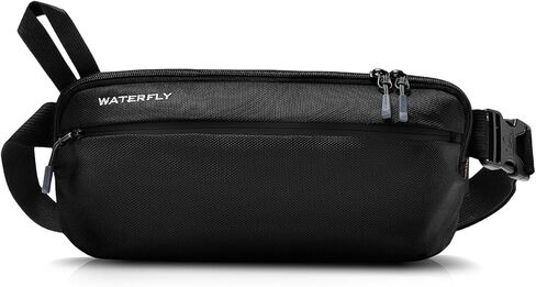 حقيبة ظهر خفيفة الوزن على شكل الجسم من WaterFLY Sling Crossbody Crossbody ذات كتف صغير نحيف حقيبة ظهر خفيفة الوزن من الأمام للرجال والنساء ... ، أسود ، موضة, أسود in Kuwait