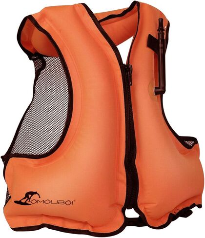 OMOUBOI Floatage Jackets Inflatable Snorkel Vest Adult Swimming Jacket for Diving Surfing Swimming Outdoor Water Sports Suitable for 90-220lbs in Kuwait