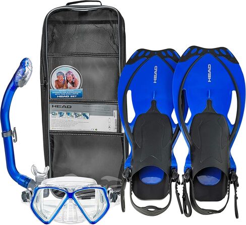 مجموعة قناع تنفس للرأس للصغار بقناع زعنفة مع حقيبة سفر in Kuwait