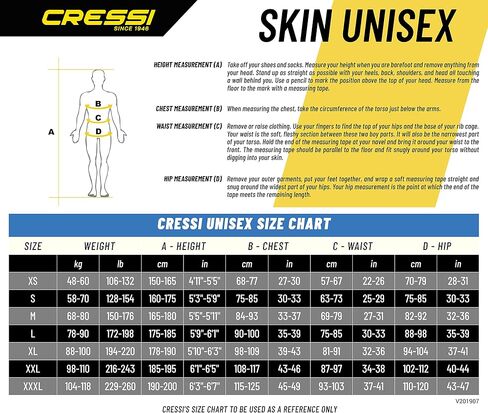 Cressi Skin - بدلة كاملة متعددة الاستخدامات للبالغين للرياضات المائية والدفء والحماية من الشمس in Kuwait