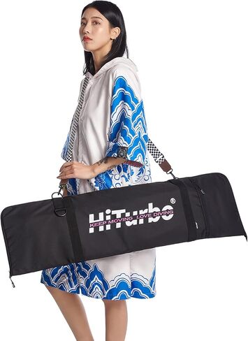 أكياس زعانف الغوص المجانية من Hiturbo حقيبة واقية من زعانف ألياف الكربون مع قطن لؤلؤي عالي الكثافة مضاد للتصادمات| حقيبة زعانف الغوص المحمولة | حقيبة زعانف غوص مقاومة للخدش (41 بوصة) in Kuwait