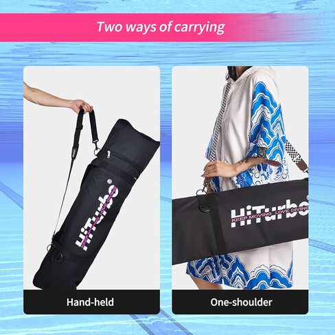 أكياس زعانف الغوص المجانية من Hiturbo حقيبة واقية من زعانف ألياف الكربون مع قطن لؤلؤي عالي الكثافة مضاد للتصادمات| حقيبة زعانف الغوص المحمولة | حقيبة زعانف غوص مقاومة للخدش (41 بوصة) in Kuwait