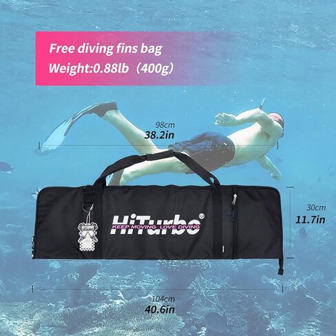 أكياس زعانف الغوص المجانية من Hiturbo حقيبة واقية من زعانف ألياف الكربون مع قطن لؤلؤي عالي الكثافة مضاد للتصادمات| حقيبة زعانف الغوص المحمولة | حقيبة زعانف غوص مقاومة للخدش (41 بوصة) in Kuwait