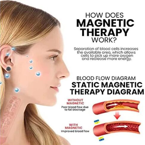 3Pairs Atheniz Magnetology Lymphvity Germanium Earrings Zunis Acupressure Sl-imming Earrings Non Piercing Acupressure Earrings for Weight Loss Ear Cuff Clip for Women Men in Kuwait