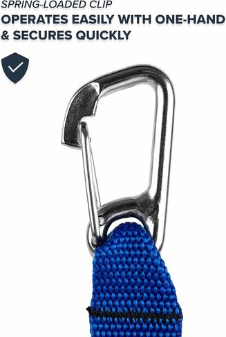 مشبك غوص Rogue Endeavour شديد التحمل، من الفولاذ المقاوم للصدأ، وحلقة مقسمة وحبل قفل منزلق، وإبزيم سريع التحرير، وحبل أساسي من الفولاذ مقاس 91.44 سم، مثالي للكاميرات/الأضواء/الأدوات/المجاديف in Kuwait