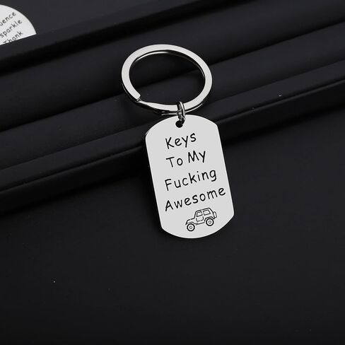 BLEOUK Keys to My Fucking Awesome Car Vintage Car Keychain for Her Him in Kuwait