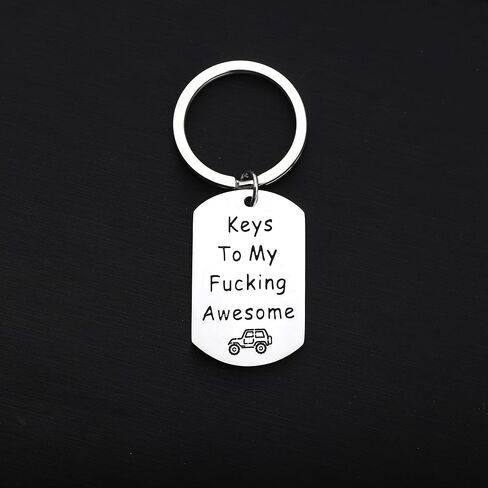 BLEOUK Keys to My Fucking Awesome Car Vintage Car Keychain for Her Him in Kuwait