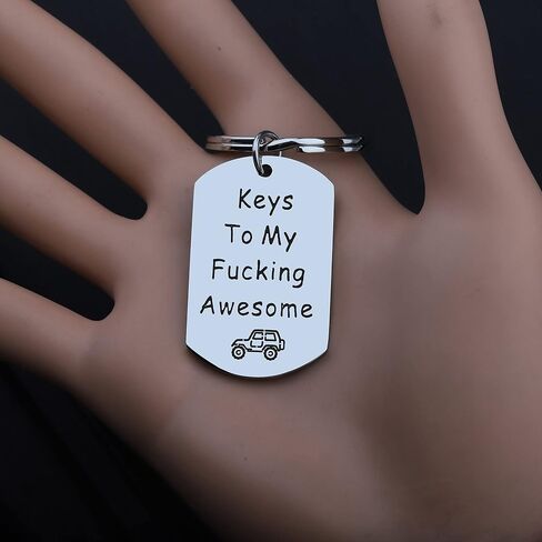 BLEOUK Keys to My Fucking Awesome Car Vintage Car Keychain for Her Him in Kuwait