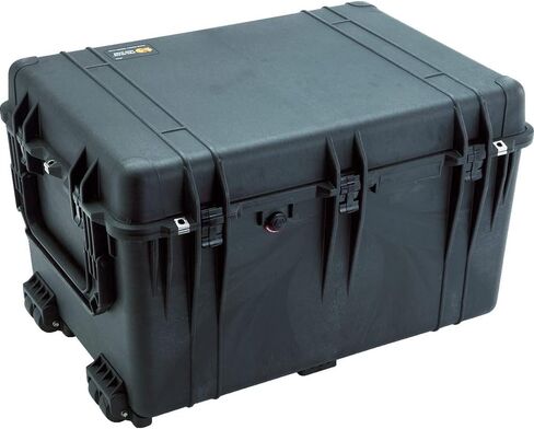 Pelican 1660 Case With Foam (Black) | Watertight wheeled case with foam insert and purge valve for protection, transport and storage in Saudi Arabia