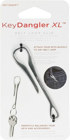 KeySmart Key Dangler - قم بربط أي شيء (الفولاذ المقاوم للصدأ، الحجم العادي) in Kuwait