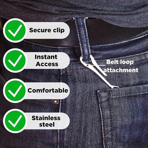 KeySmart Key Dangler - قم بربط أي شيء (الفولاذ المقاوم للصدأ، الحجم العادي) in Kuwait