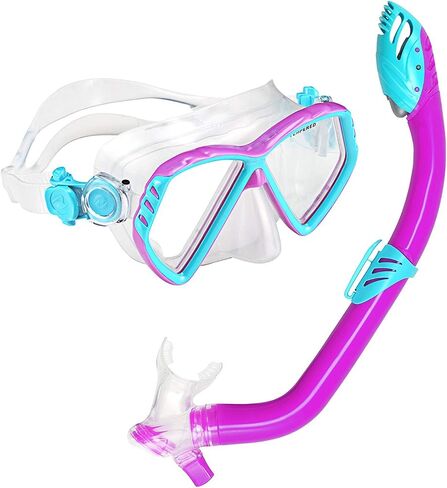 U.S. Divers Regal Jr Kids Snorkeling Combo - Adjustable 2-Window Mask, Leak-Free Customized Fit, Dry Top Snorkel Technology - Play Series, Unisex Children in Saudi Arabia