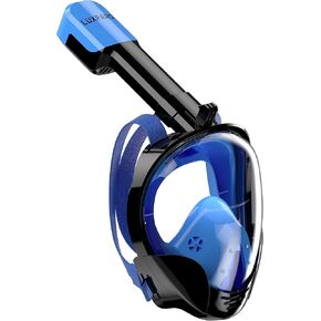 LUXPARD Full Face Snorkel Mask, Snorkeling Gear for Adults and Kids, Anti-Fog Anti-Leak 180 Panoramic View Snorkeling Mask with Detachable Camera Mount