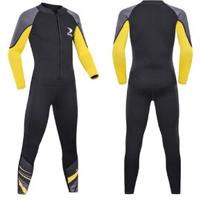 ZCCO Kids Wetsuit,2.5mm Neoprene Diving Suit for Teens,Youth Boy's and Girl's One Piece Wet Suits Warmth Long Sleeve Swimsuit for Swimming,Surfing Water Sports in Kuwait