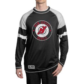 NHL Mens Thermal Long Sleeve Rash Guard Shirt, Fleece Lining, UPF50