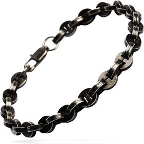 NVR GVN The Unbroken Collection Men’s Stainless Steel Bracelet Gunmetal Old World 8.25 inches Gift for Dad Husband Son BoyFriend Fits Wrists 7-7.75 in Saudi Arabia