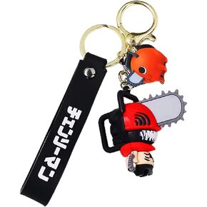 Wellcalmly Anime Chain-saw Men Pochita Keychains Chainsaw Pochita Cosplay Metal Keychains Accessory Gifts For Women Men in Saudi Arabia
