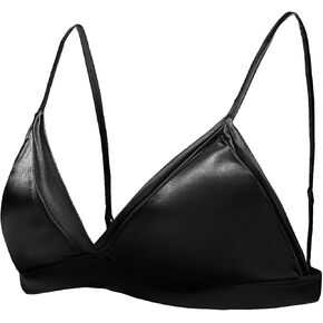 SilRiver Women's Silk Satin Triangle Bralette Soft Cup Wireless Bra with Removable Pad and Silk Satin Panties