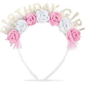 Toddler Birthday Girl Floral Headband in Kuwait