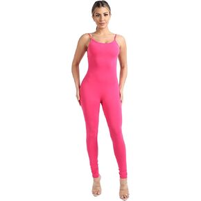 TOO HOT FASHIONS Women's Spaghetti Strap Sexy Bodycon Tank One Piece Jumpsuit Comfy Party Daily Soft Jersey Romper Playsuit