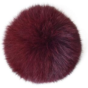 كرة فراء ثعلب الراكون الحقيقي مع كرة فراء كبيرة بزر لإكسسوارات فراء Beanies DIY in Kuwait