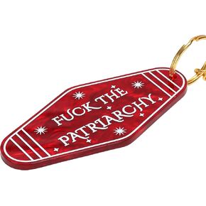 ASVP Shop Fuck The Patriarchy Feminist Keychain, Motel Keychain, Retro Keychain, Women Empowerment in Saudi Arabia