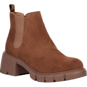 Fttpdeaus Women's Lug Sole Ankle Boots Casual Chunky Platform Boots Elastic Block Heel Combat Chelsea Booties