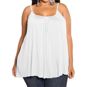 7th Element Plus Size Tank Tops for Women Camisoles Cami Dress Loose Fit Sleeveless Flowy Spaghetti Strap Summer