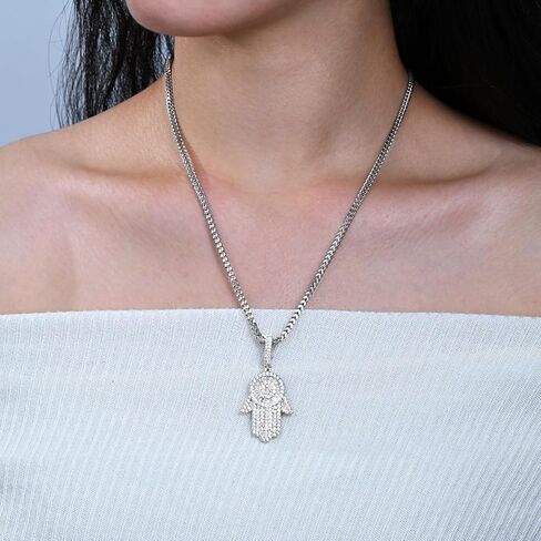 الذهب إيدا مجوهرات الرجال النساء الساخنة الهيب هوب 14K الذهب مطلي مايكرو مثلج خارج اليد همسة قلادة مع 28 بوصة سلسلة فرانكو in Kuwait