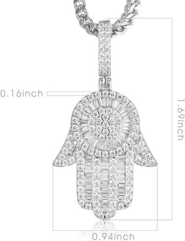 الذهب إيدا مجوهرات الرجال النساء الساخنة الهيب هوب 14K الذهب مطلي مايكرو مثلج خارج اليد همسة قلادة مع 28 بوصة سلسلة فرانكو in Kuwait