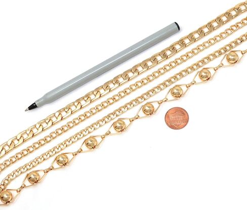 حزام خصر نسائي أنيق، كاجوال، منخفض متعدد الوصلات، مكون من 4 طبقات، باللون الذهبي والفضي in Kuwait